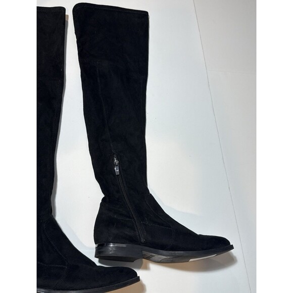 Marc Fisher Shoes - Marc Fisher Boots Womens 10 M Black Tall Over The Knee Suede Side Zip Heels